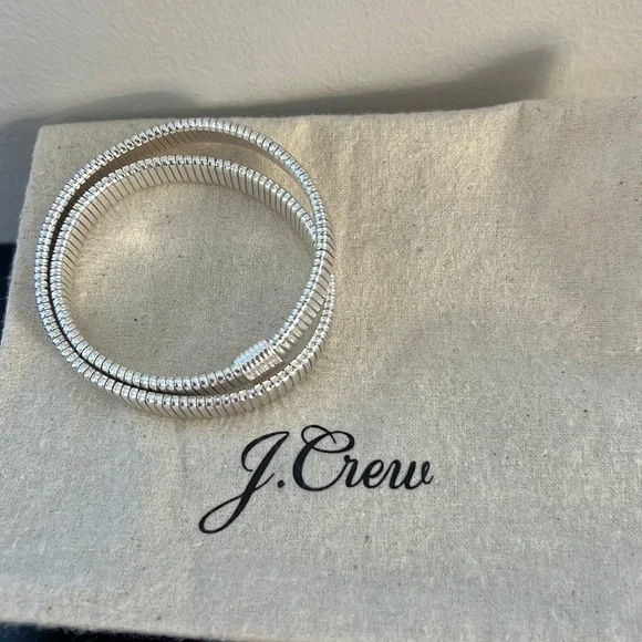 J. Crew Wrap Bracelet Silver - Picture 1 of 1